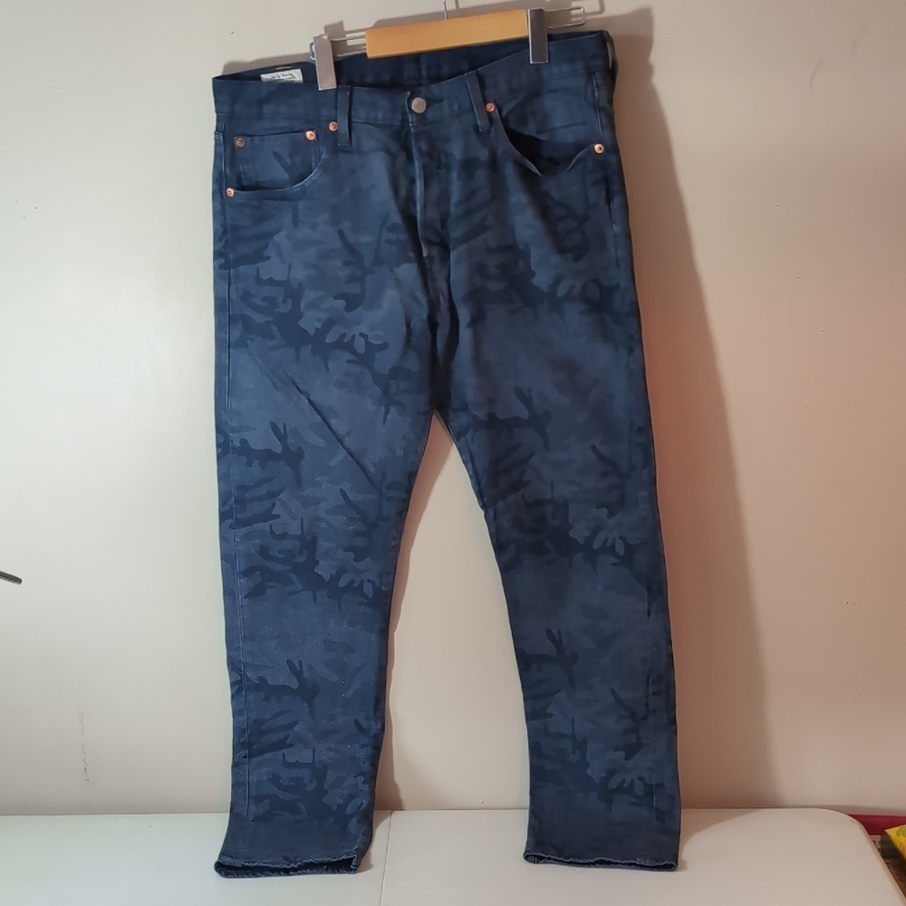 Levi’s 501 ST Fresh Leaves Justin Timberlake Collab Jeans Size 34x32 Camo Button